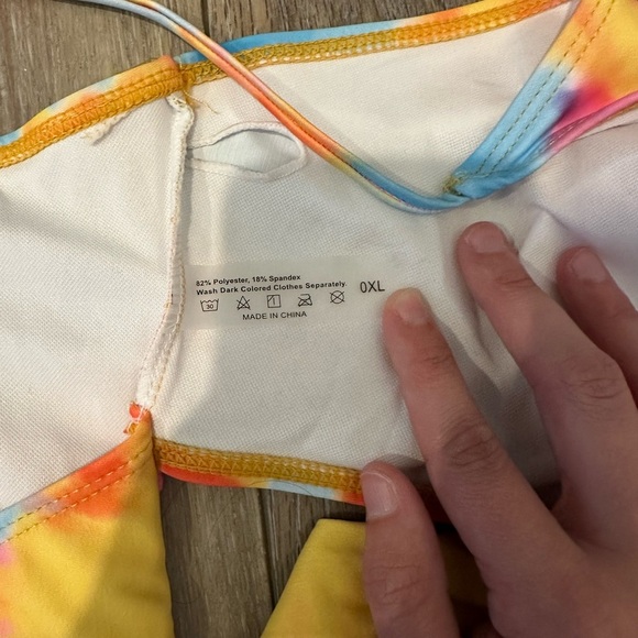 Vibrant Tie-Dye One-Piece Swimsuit - Picture 2 of 2